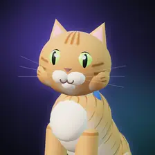 Fluffy, a fluffy cartoon cat